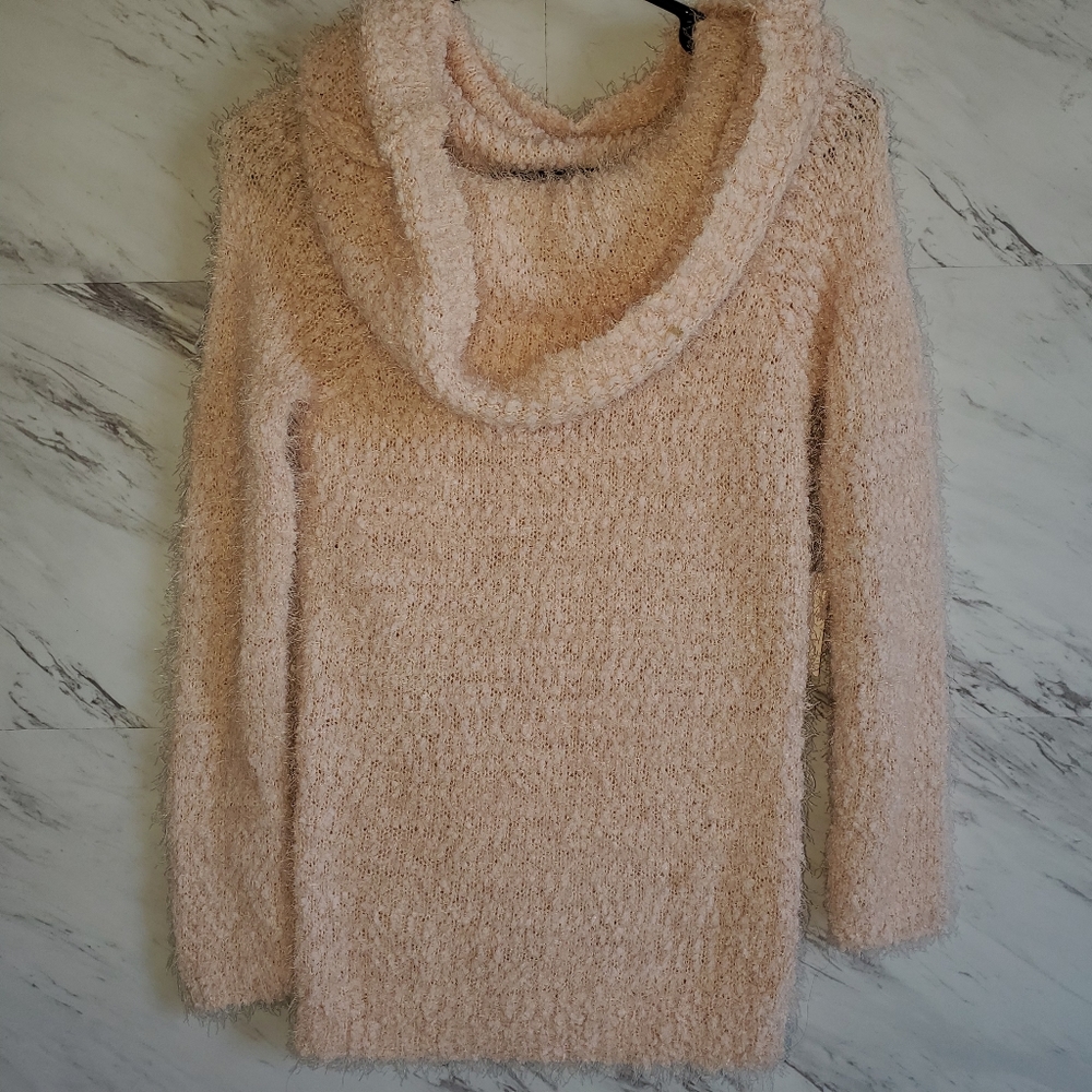 Baby Pink Cowl Neck eyelash sweater LC by Lauren Conrad *New w tags* Sz xs